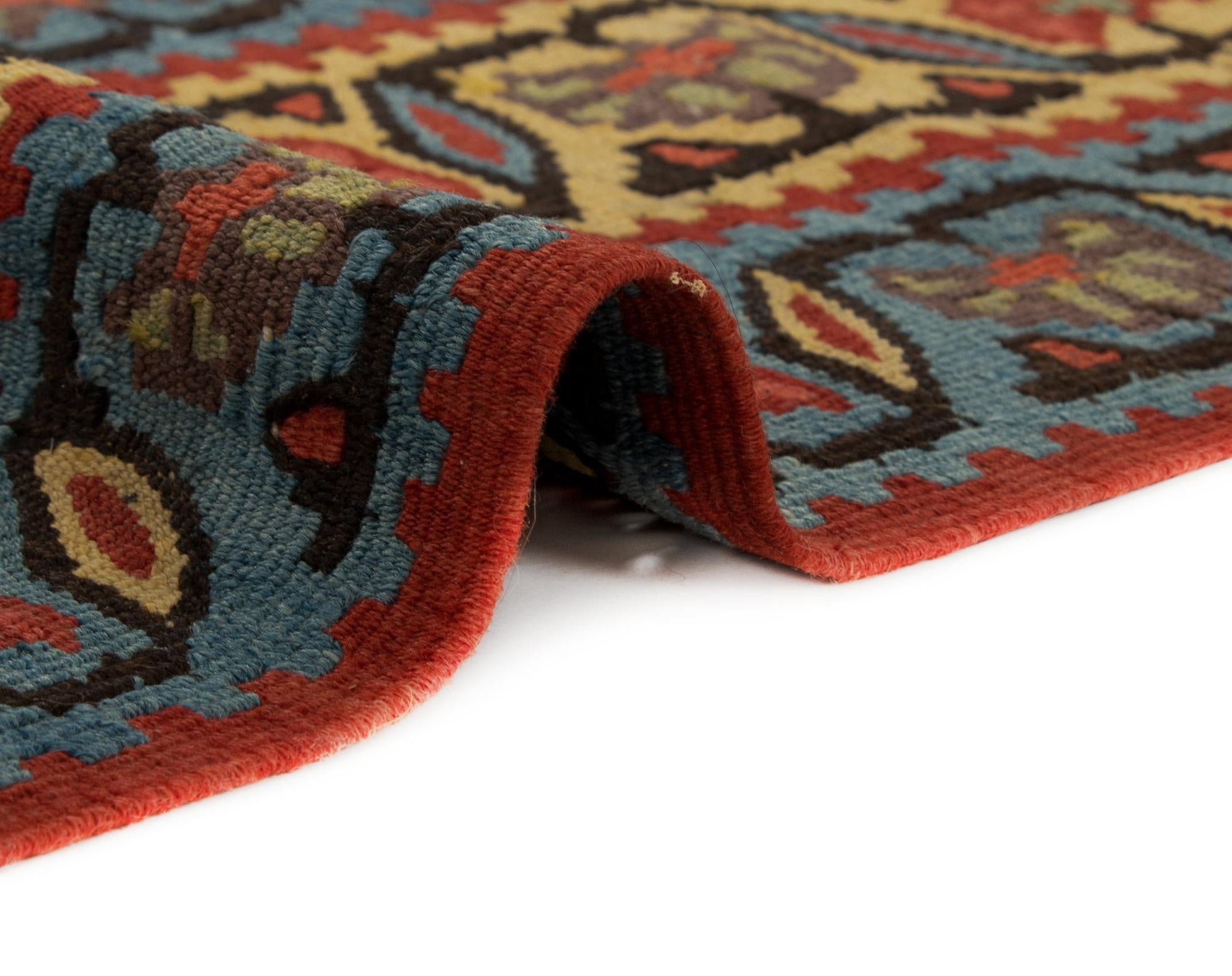 6' 1 x 18' 9 Kilim Wool Runner Rug