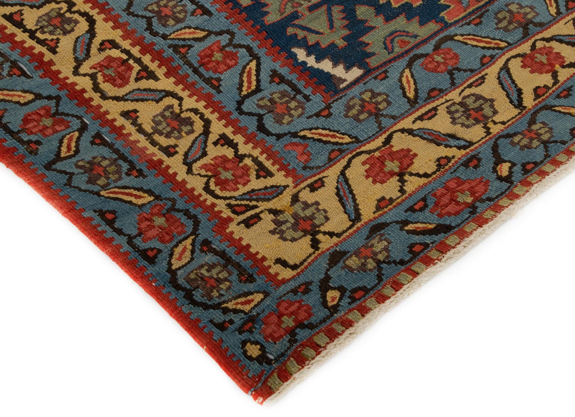 6' 1 x 18' 9 Kilim Wool Runner Rug