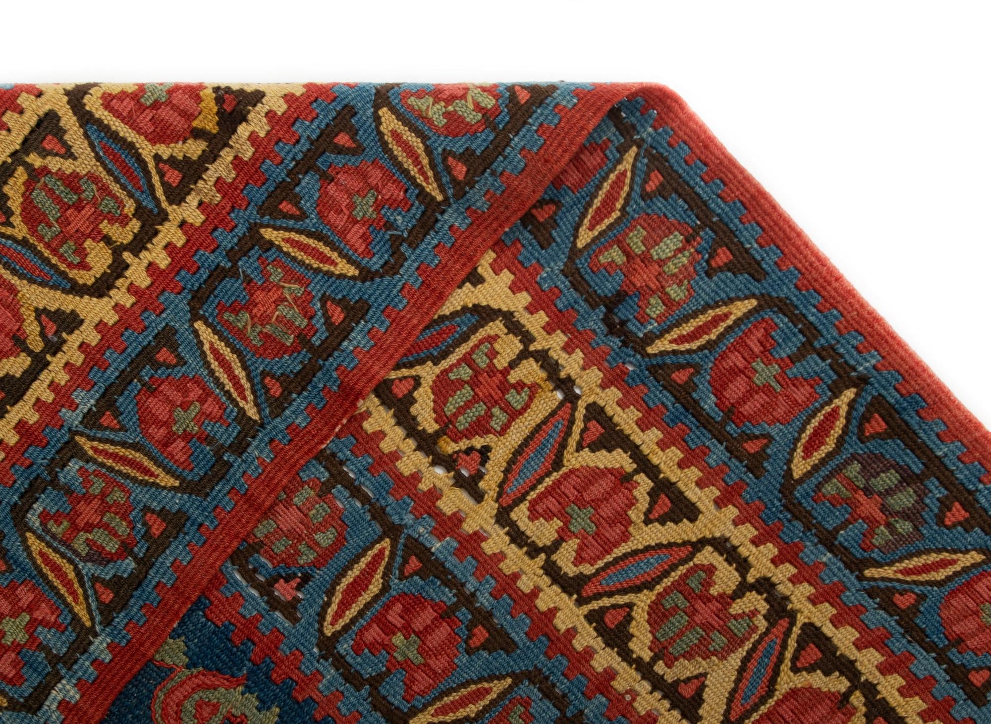 6' 1 x 18' 9 Kilim Wool Runner Rug