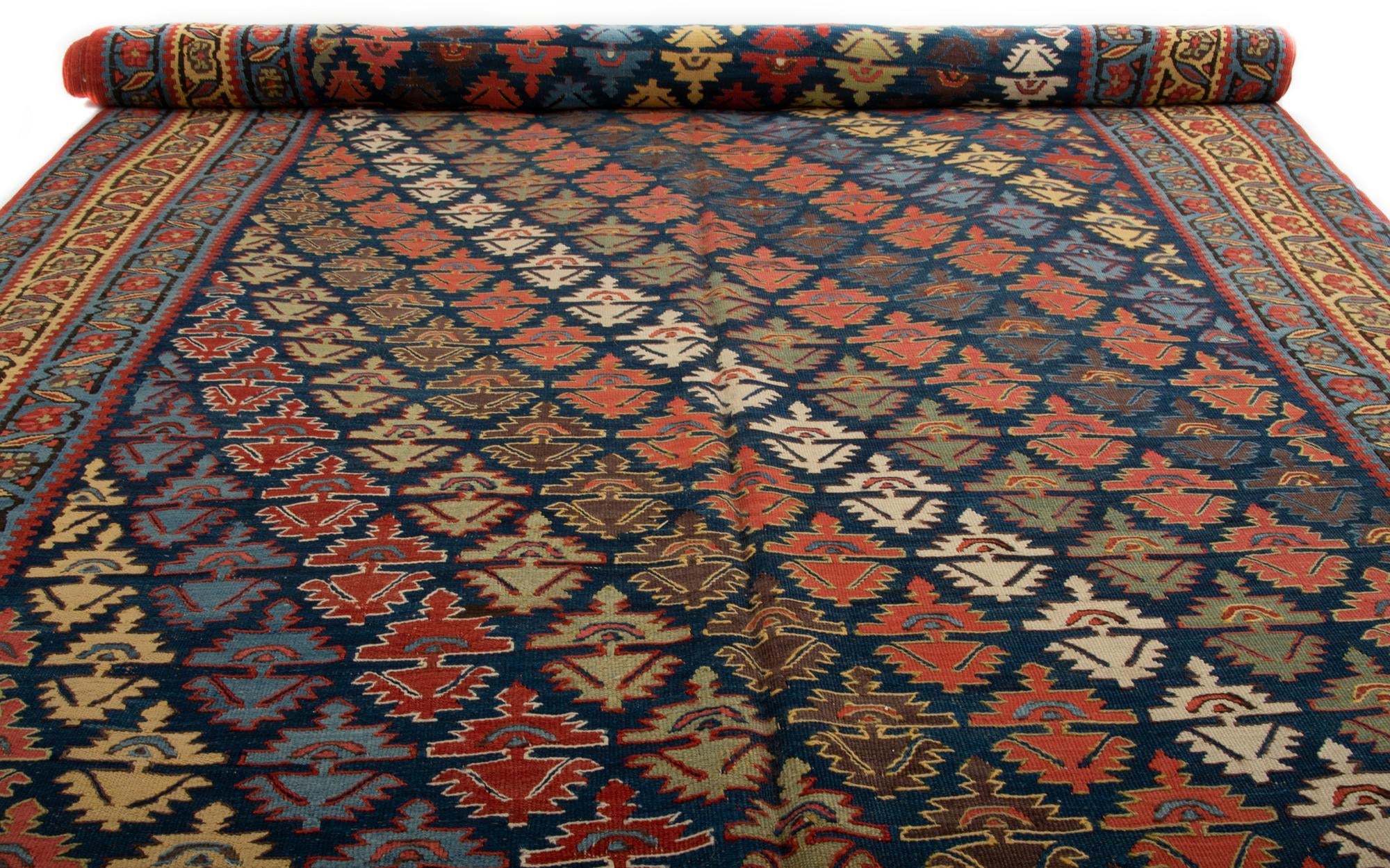 6' 1 x 18' 9 Kilim Wool Runner Rug