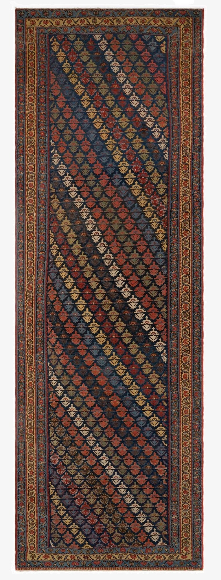 6' 1 x 18' 9 Kilim Wool Runner Rug