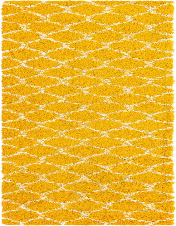 Detail image of 2' x 8' Lattice Shag Runner Rug
