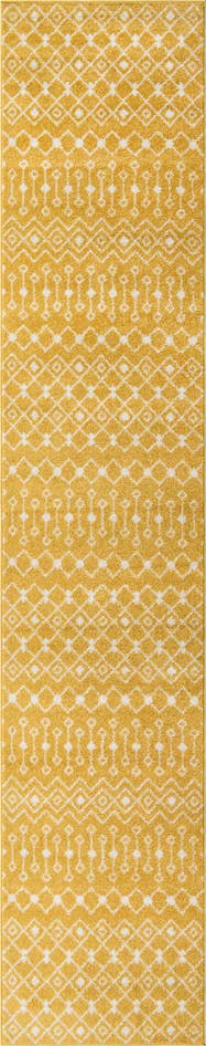 Detail image of 3' 3 x 16' 5 Moroccan Trellis Runner Rug