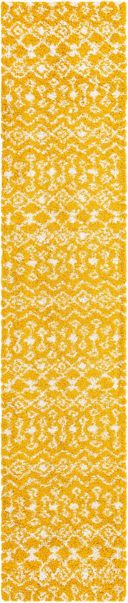Primary image 3' 3 x 16' 5 Moroccan Trellis Shag Runner Rug