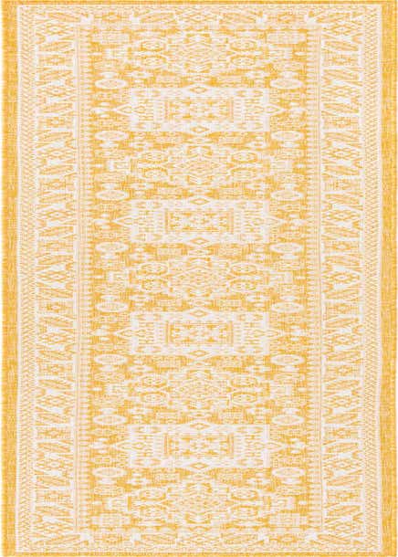 2' 7 x 12' Easy-Clean Aztec Indoor / Outdoor Runner Rug
