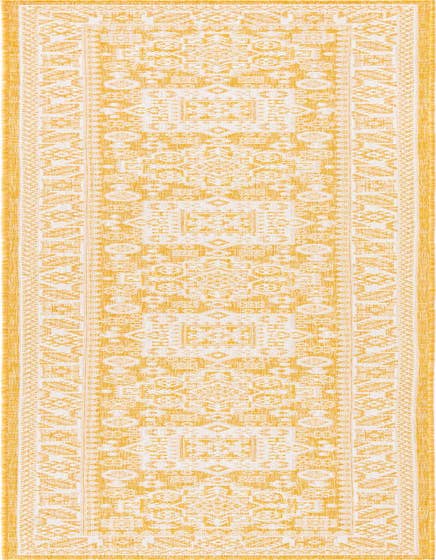 Detail image of 2' 7 x 12' Easy-Clean Aztec Indoor / Outdoor Runner Rug