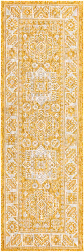 2' x 6' Easy-Clean Aztec Indoor / Outdoor Runner Rug