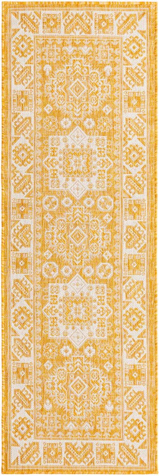 Detail image of 2' x 6' Easy-Clean Aztec Indoor / Outdoor Runner Rug