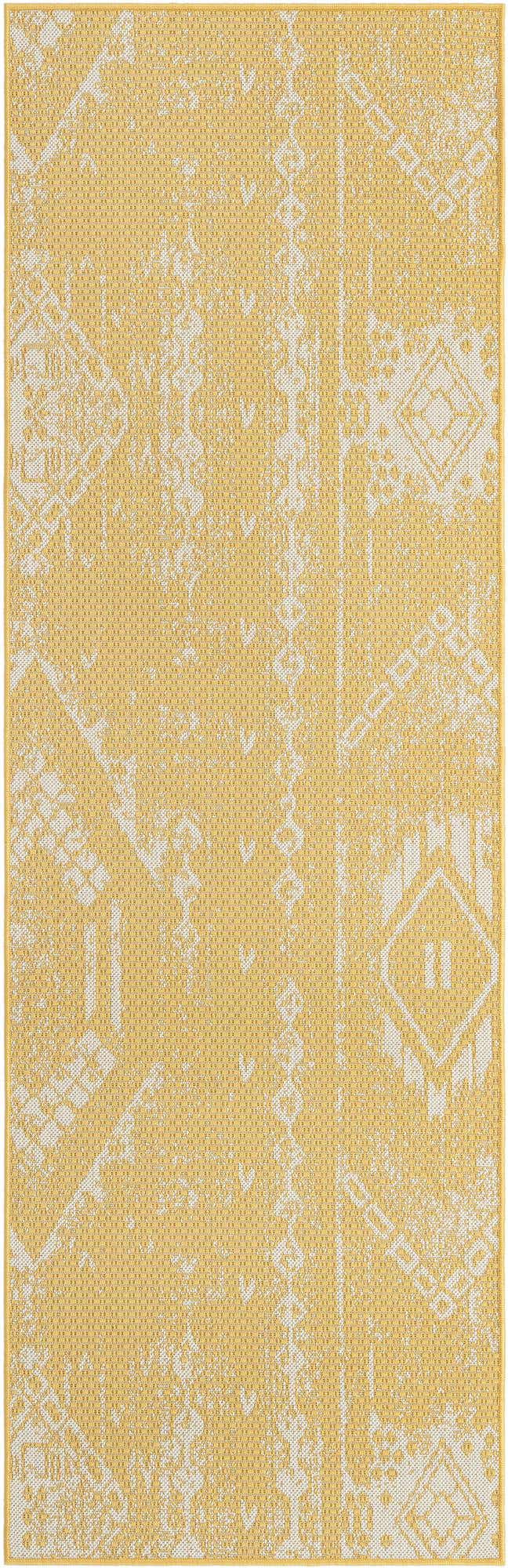 2' 7 x 8' Easy-Clean Bohemian Indoor / Outdoor Runner Rug