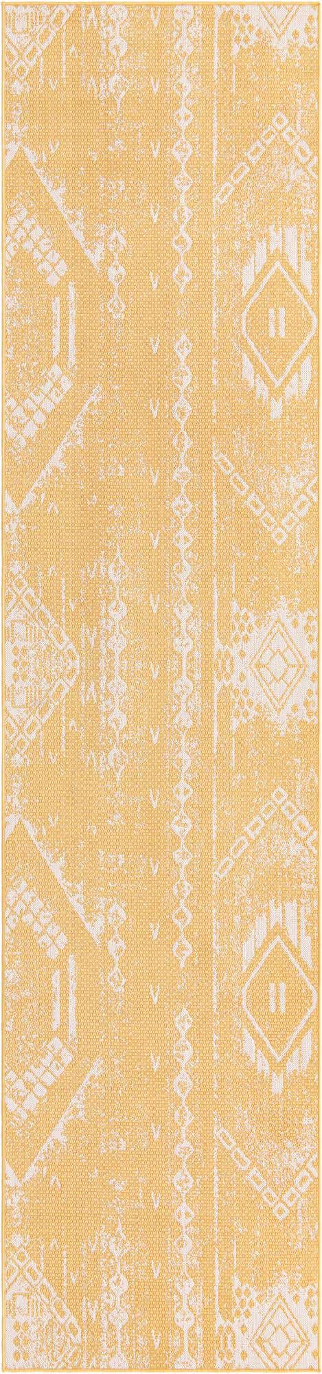 3' 3 x 14' Easy-Clean Bohemian Indoor / Outdoor Runner Rug