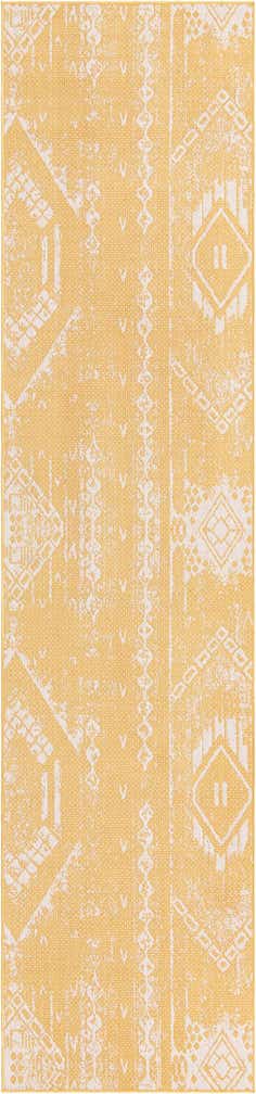 3' 3 x 14' Easy-Clean Bohemian Indoor / Outdoor Runner Rug