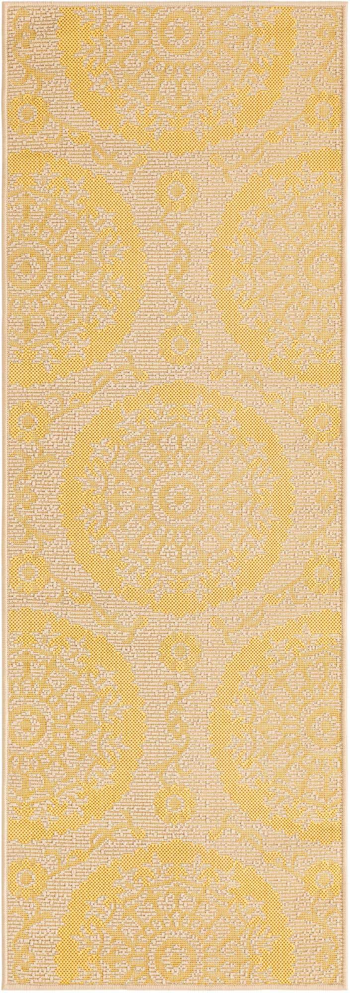 2' 2 x 6' Easy-Clean Botanical Indoor / Outdoor Runner Rug