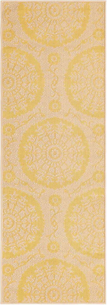 2' 2 x 6' Easy-Clean Botanical Indoor / Outdoor Runner Rug
