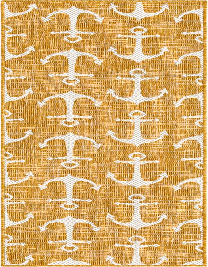 Detail image of 2' x 6' Easy-Clean Coastal Indoor / Outdoor Runner Rug