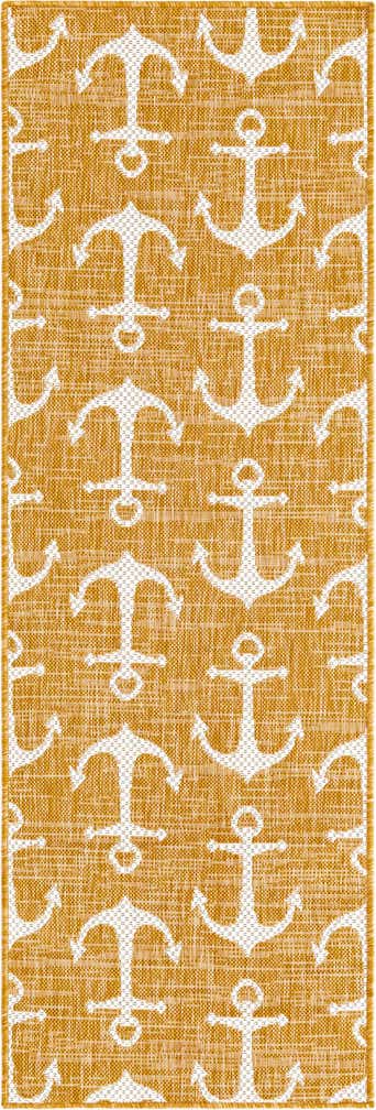 2' x 6' Easy-Clean Coastal Indoor / Outdoor Runner Rug