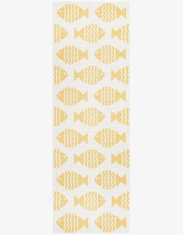 2' x 6' 1 Easy-Clean Coastal Indoor / Outdoor Runner Rug