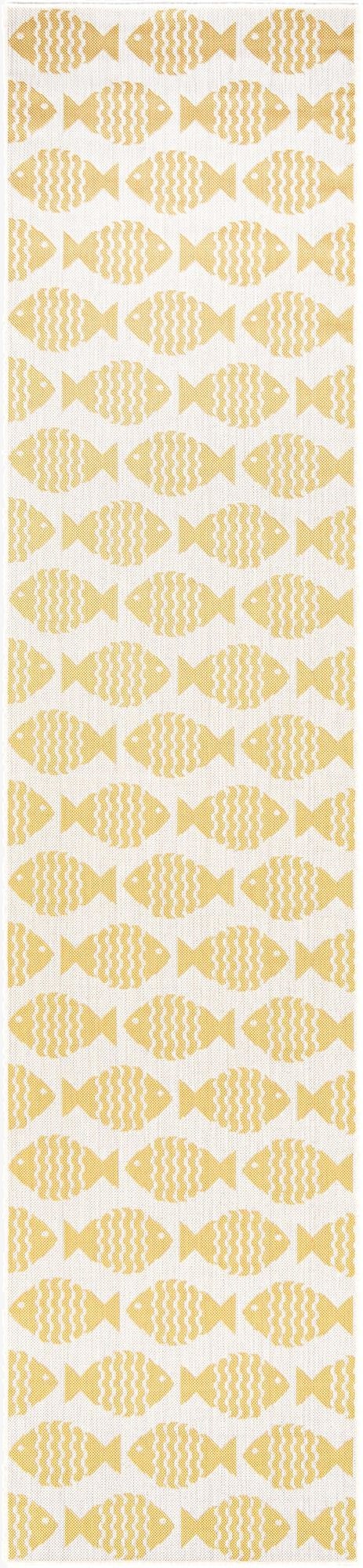 2' 7 x 12'  Washable Coastal Indoor / Outdoor Runner Rug