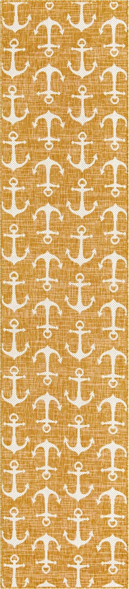 2' 7 x 12'  Washable Coastal Indoor / Outdoor Runner Rug