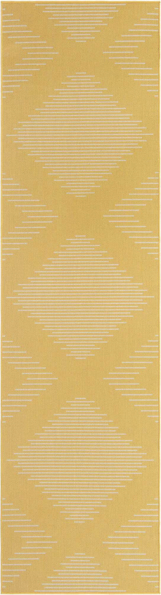 3' 3 x 12' Easy-Clean Modern Indoor / Outdoor Runner Rug