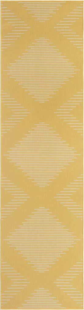 3' 3 x 12' Easy-Clean Modern Indoor / Outdoor Runner Rug