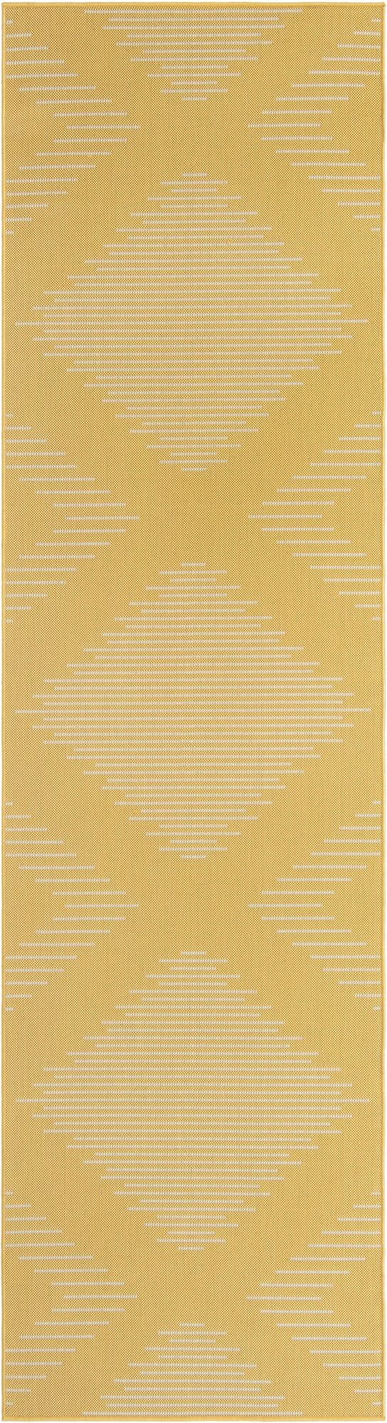 Primary image 3' 3 x 12'  Washable Modern Indoor / Outdoor Runner Rug