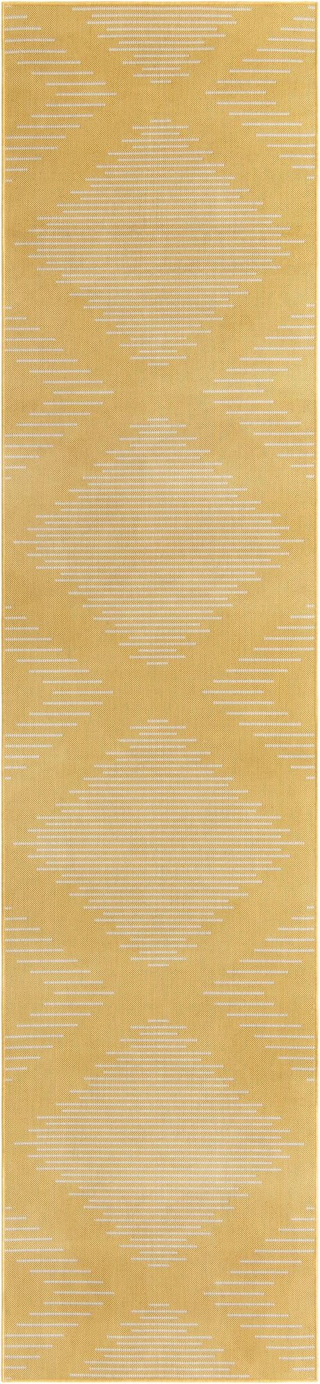 3' 3 x 14'  Washable Modern Indoor / Outdoor Runner Rug
