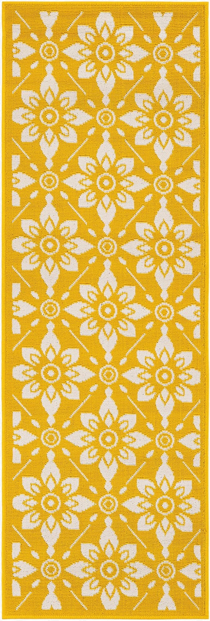 2' x 6'  Washable Trellis Indoor / Outdoor Runner Rug