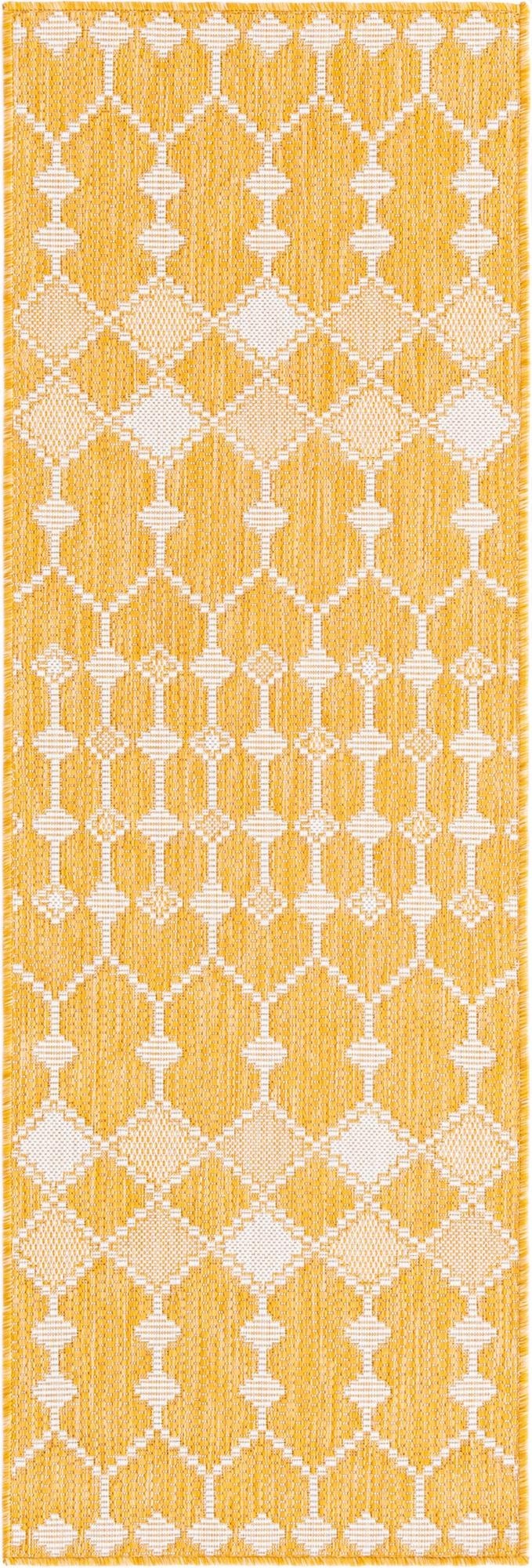 2' x 6'  Washable Trellis Indoor / Outdoor Runner Rug