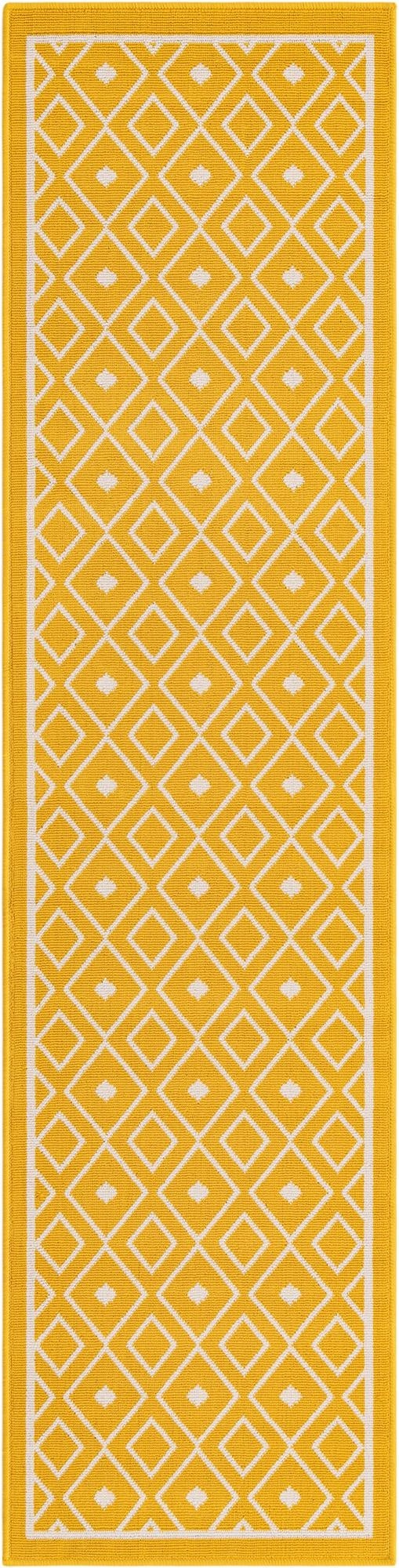 2' x 8'  Washable Trellis Indoor / Outdoor Runner Rug