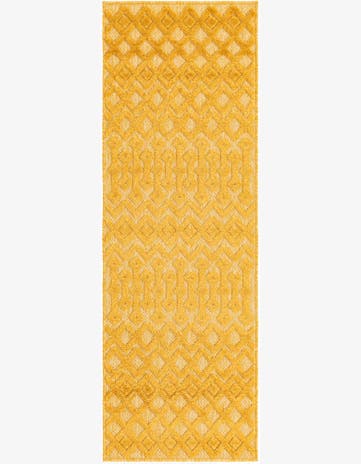 2' x 6' Easy-Clean Trellis Textured Indoor / Outdoor Runner Rug