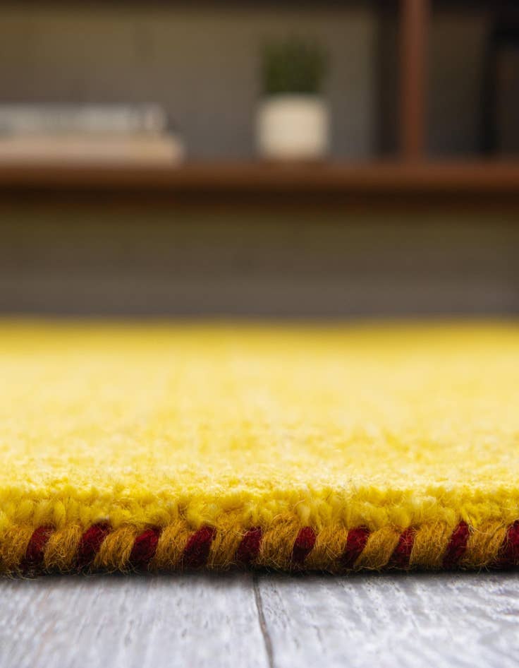 Detail image of 2' 7 x 16' 5  Hand Knotted Solid Gabbeh Wool Runner Rug