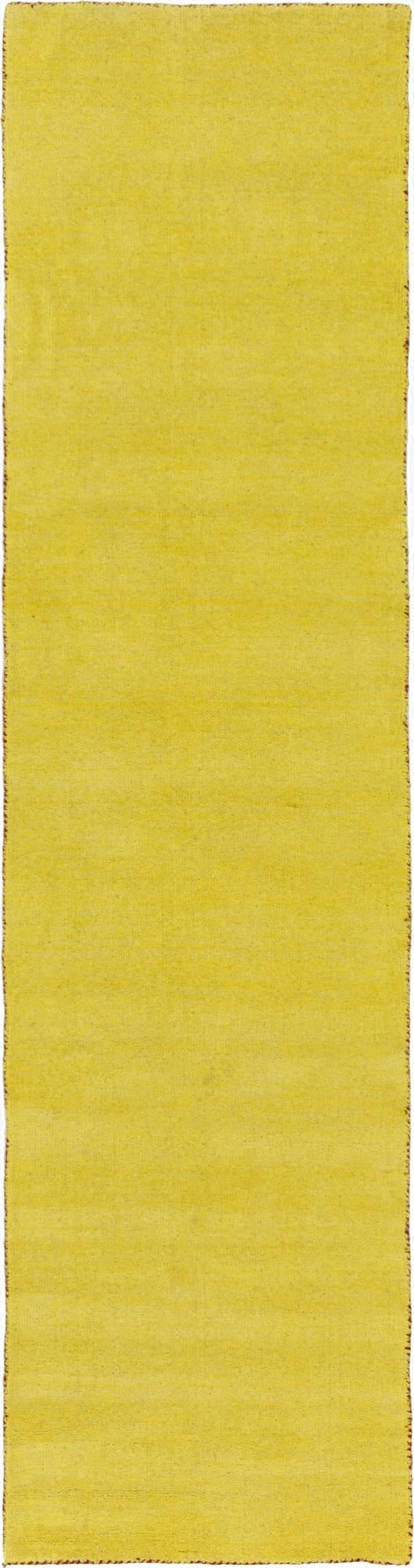 80cm x 300cm  Hand Knotted Solid Gabbeh Wool Runner Rug