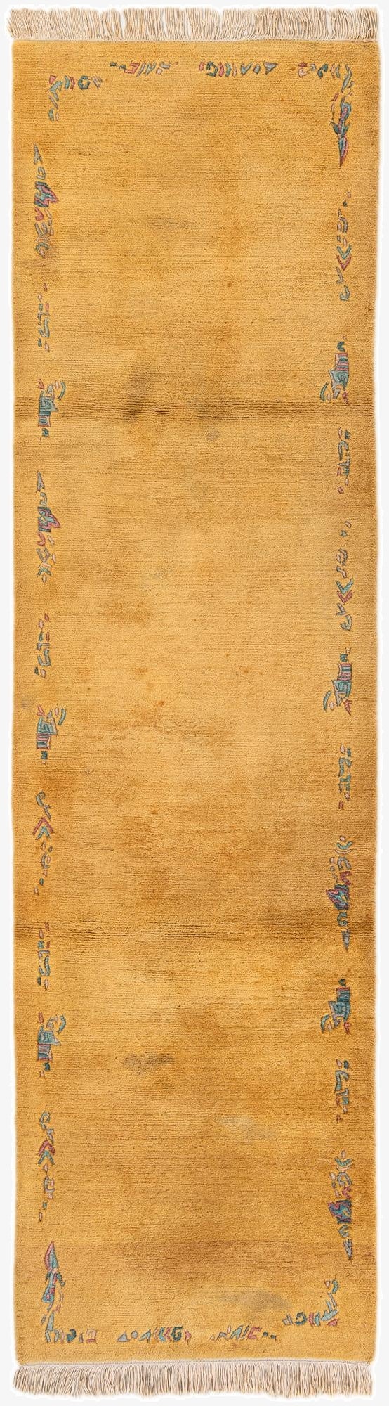 2' 9 x 10' 5  Hand Knotted Tibet Wool Runner Rug