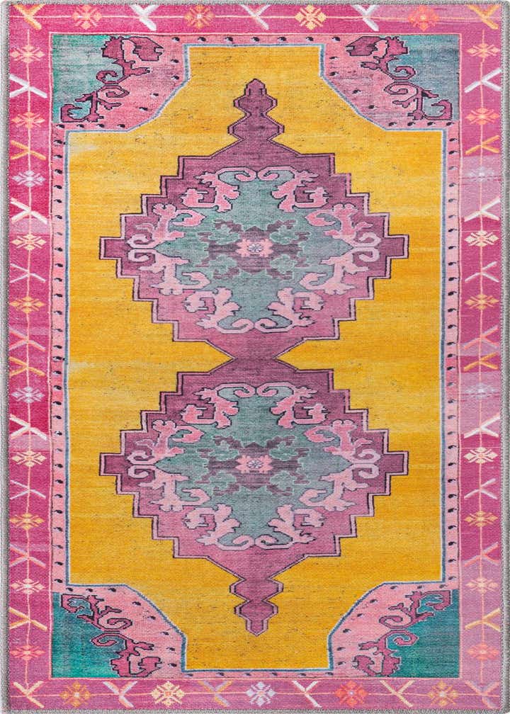 2' x 5' 3 Washable Timeless Runner Rug