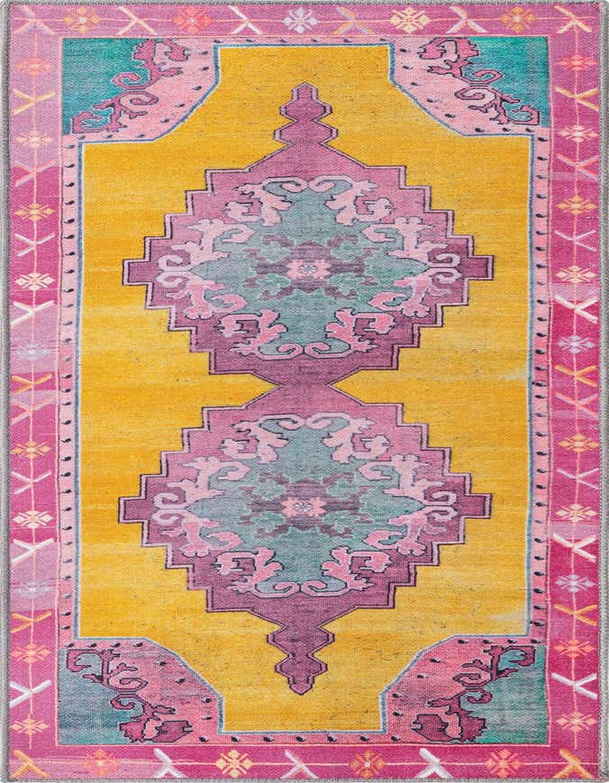 2' x 6' Washable Timeless Runner Rug