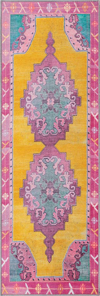 Detail image of 2' x 6' Washable Timeless Runner Rug