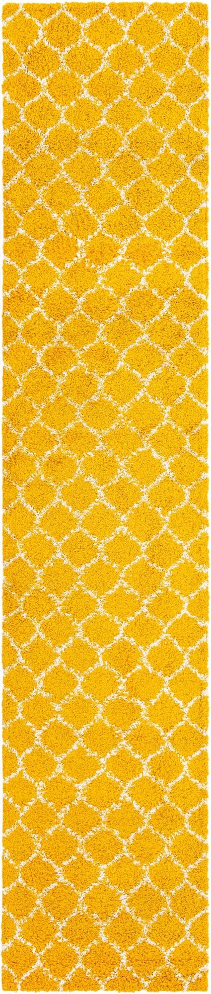 3' 3 x 16' 5 Trellis Shag Runner Rug