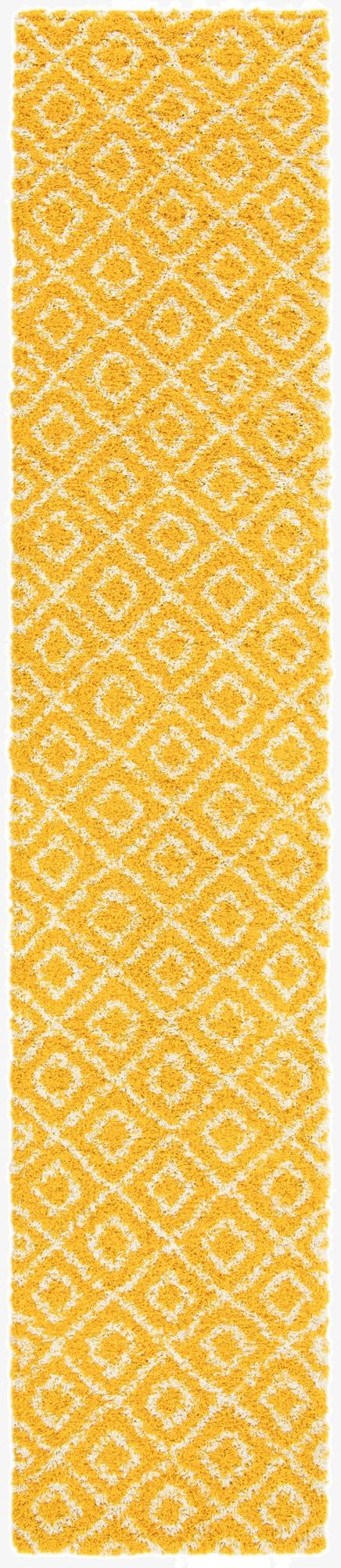 3' 3 x 16' 5 Trellis Shag Runner Rug