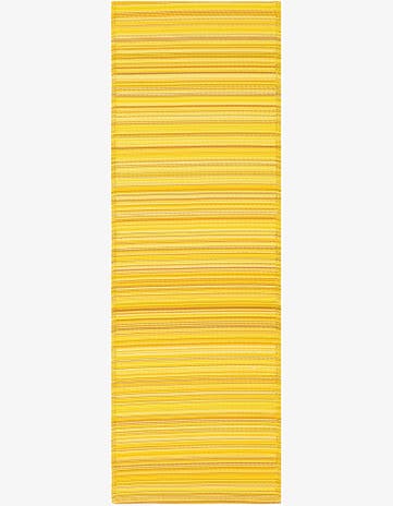 Yellow Easy-Clean Vista Breeze Indoor / Outdoor Runner Rug