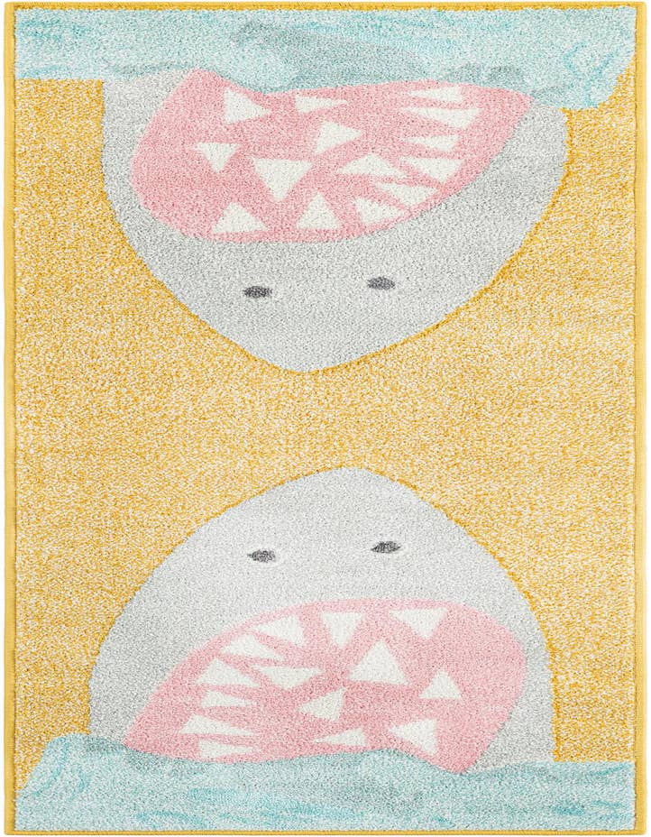 Detail image of 2' 2 x 6' 1 Shark Whimsy Kids Runner Rug