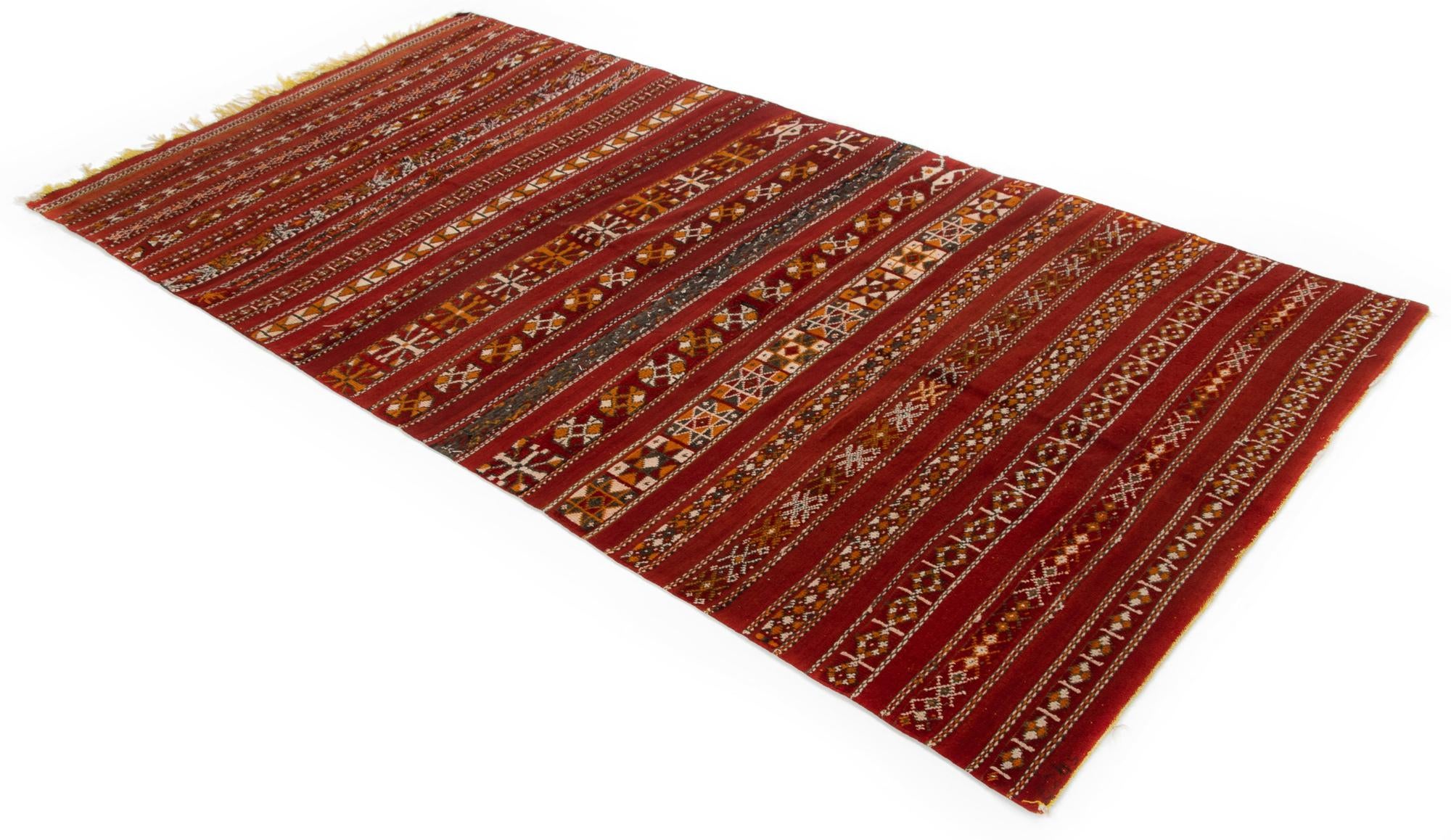 4' 11 x 10' 2 Zemour Kilim Wool Runner Rug