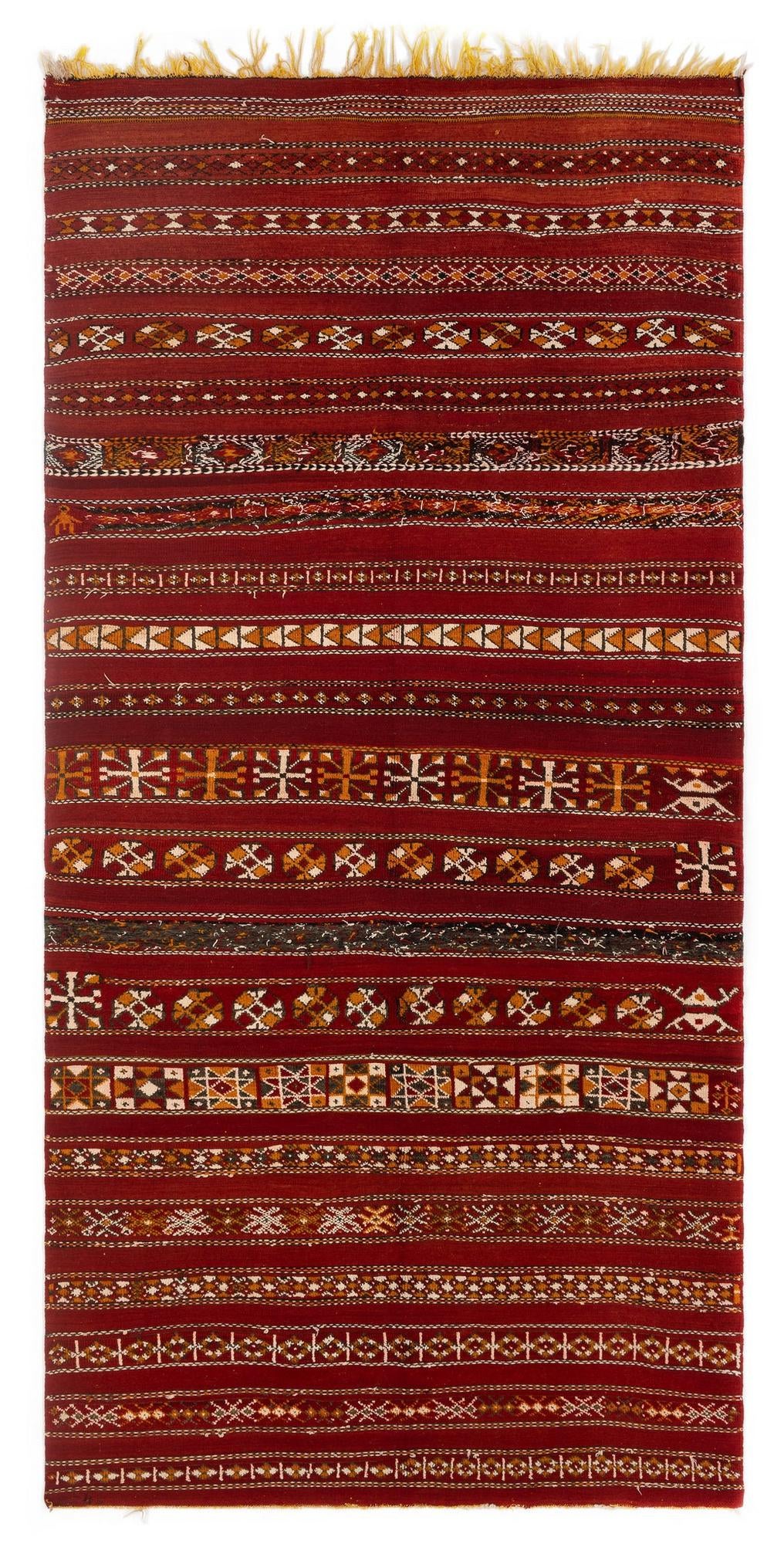 4' 11 x 10' 2 Zemour Kilim Wool Runner Rug