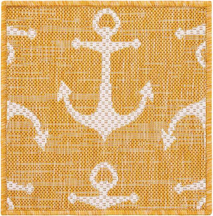 1' 4 x 1' 4 Easy-Clean Coastal Indoor / Outdoor Sample Rug