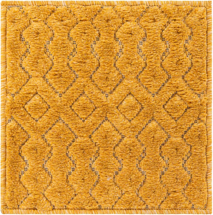 Detail image of 1' 4 x 1' 4 Easy-Clean Trellis Textured Indoor / Outdoor Sample Rug