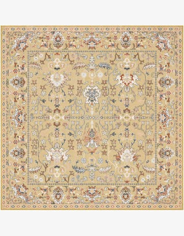 Yellow Kamala Washable Square Rug