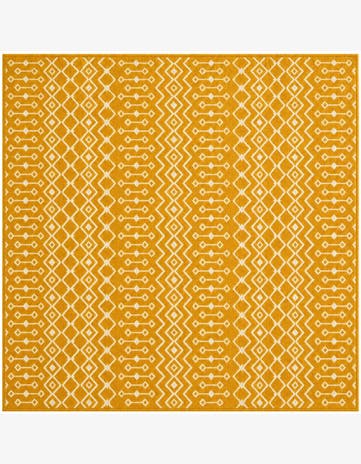 Yellow Kasbah Trellis Square Rug