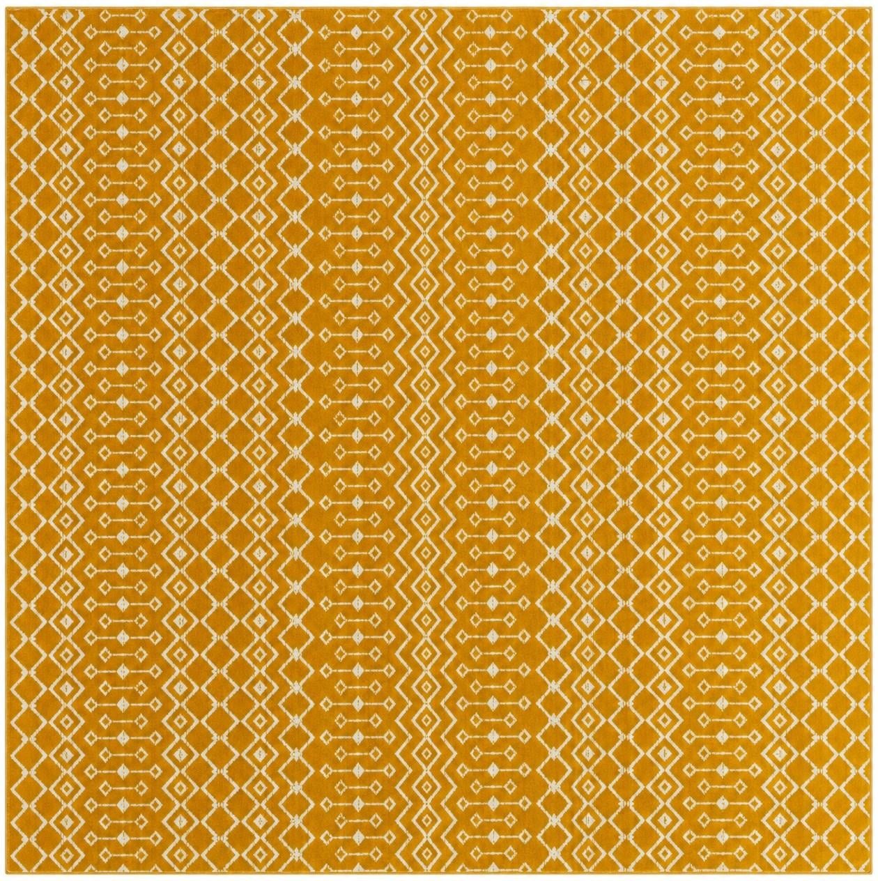 Yellow Kasbah Trellis Square Rug