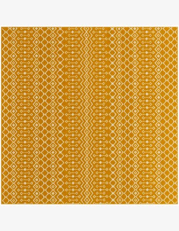 Yellow Kasbah Trellis Square Rug
