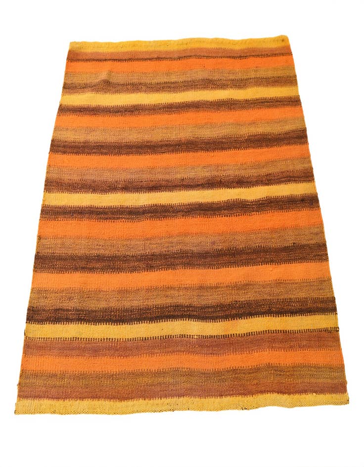 Detail image of 3' 7 x 3' 9  Hand Woven Kilim Fars Wool Square Rug