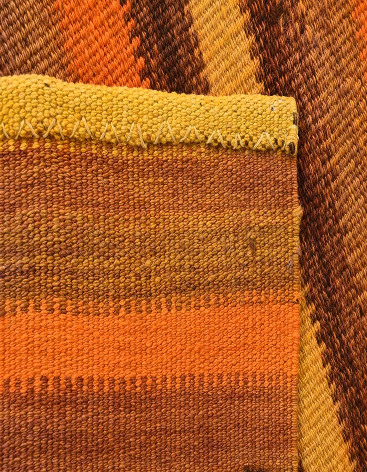 Detail image of 3' 7 x 3' 9  Hand Woven Kilim Fars Wool Square Rug
